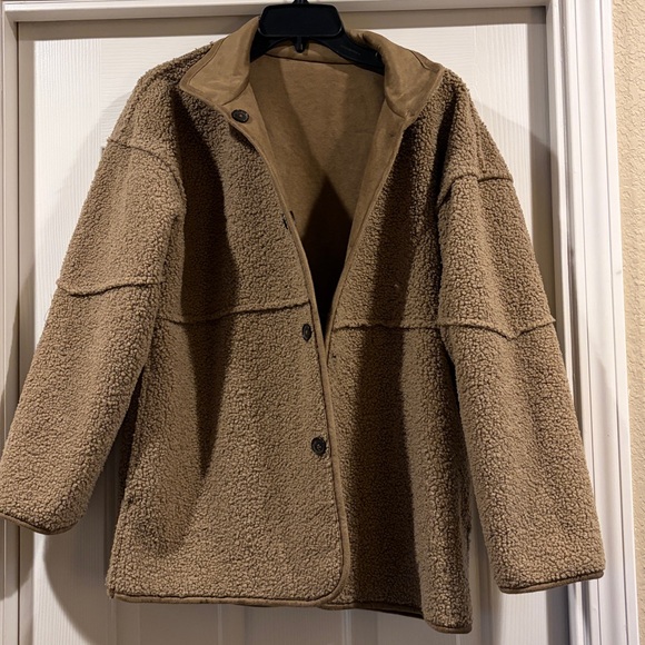 Banana Republic women’s reversible Sherpa jacket New with tags SP - Picture 6 of 9